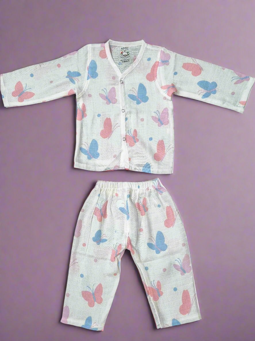 Muslin Full-sleeves Night Suit