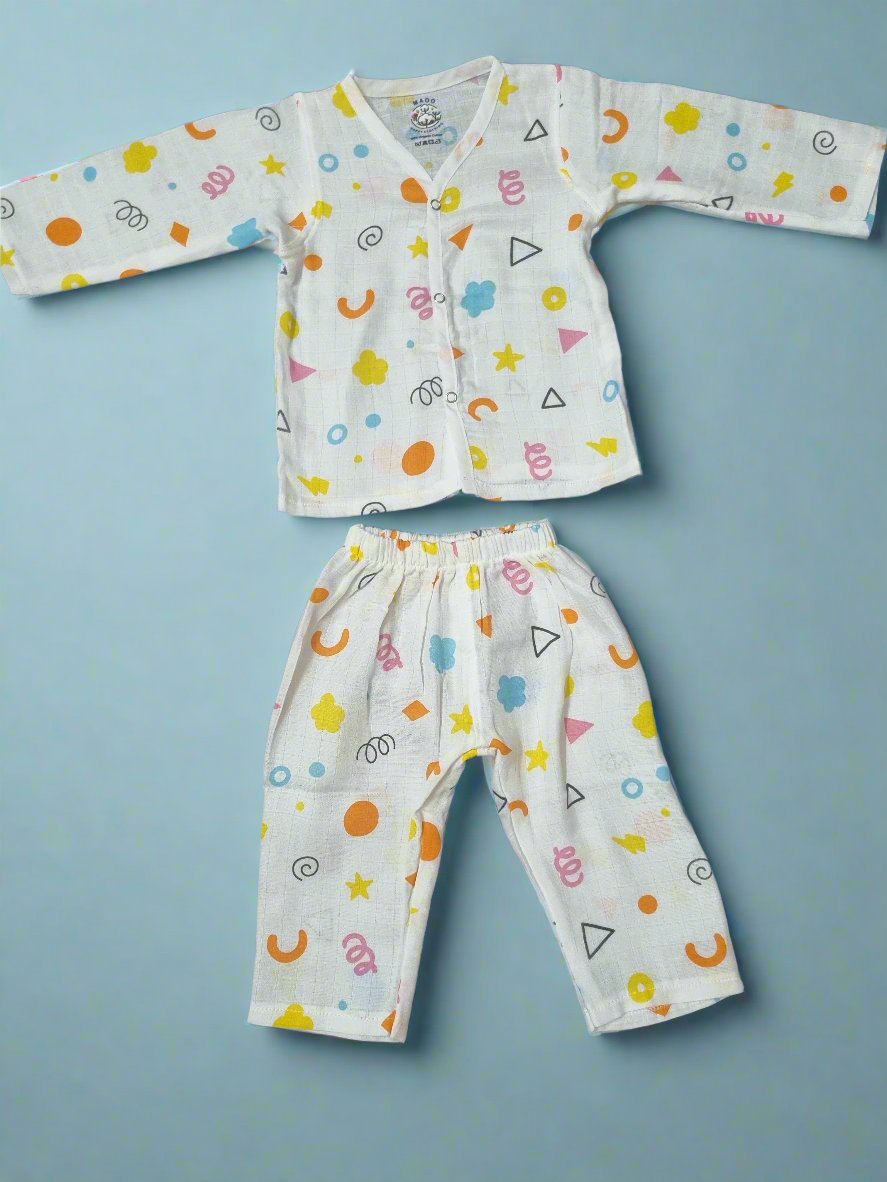 Muslin Full-sleeves Night Suit